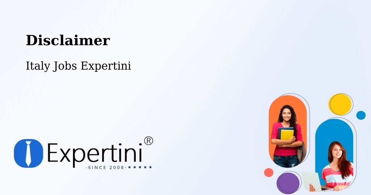 Disclaimer – Gaiola - Italy Jobs Expertini